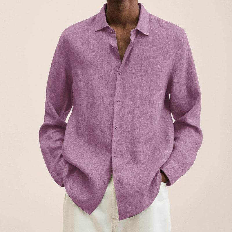 Chemise Style Lin Élégante Pour Hommes