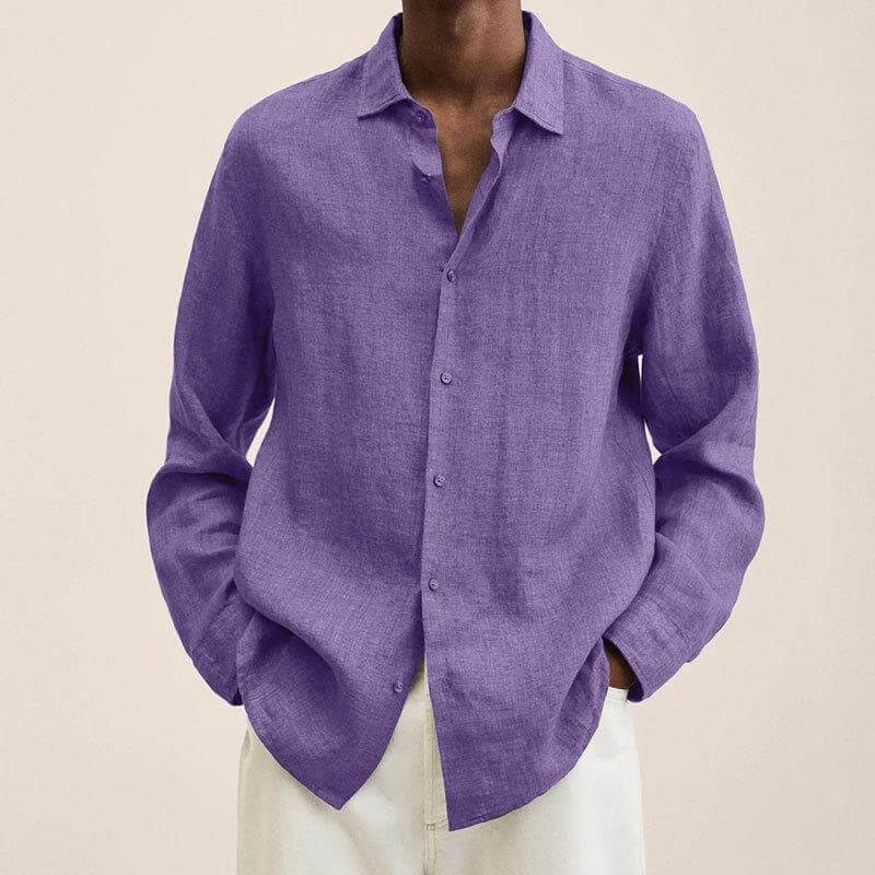 Chemise Style Lin Élégante Pour Hommes